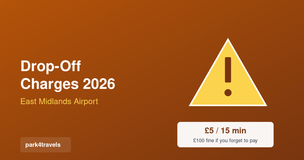 East Midlands Airport Drop-Off Charges 2026 (and How to Avoid Them)